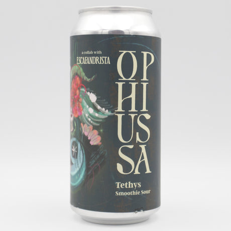 This is a can of Ophiussa - Tethys - 5% (440ml). It is a Sour craft beer available to buy from Ghost Whale, voted London's best craft beer shop.