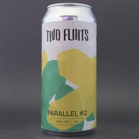 This is a can of Two Flints - Parallels #2 - 6% (440ml). It is a IPA craft beer available to buy from Ghost Whale, voted London's best craft beer shop.