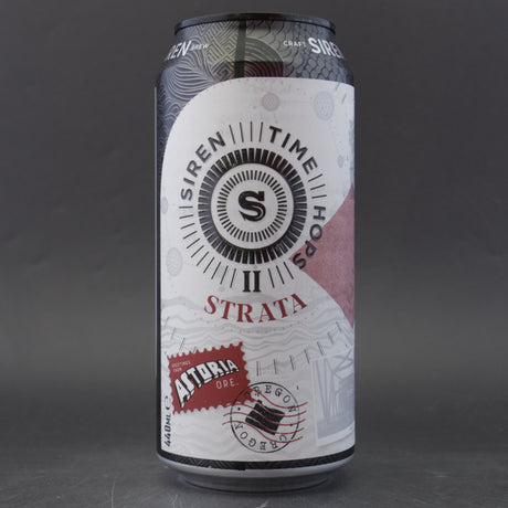 This is a can of Siren - Time Hops: Strata - 6% (440ml). It is a IPA craft beer available to buy from Ghost Whale, voted London's best craft beer shop.
