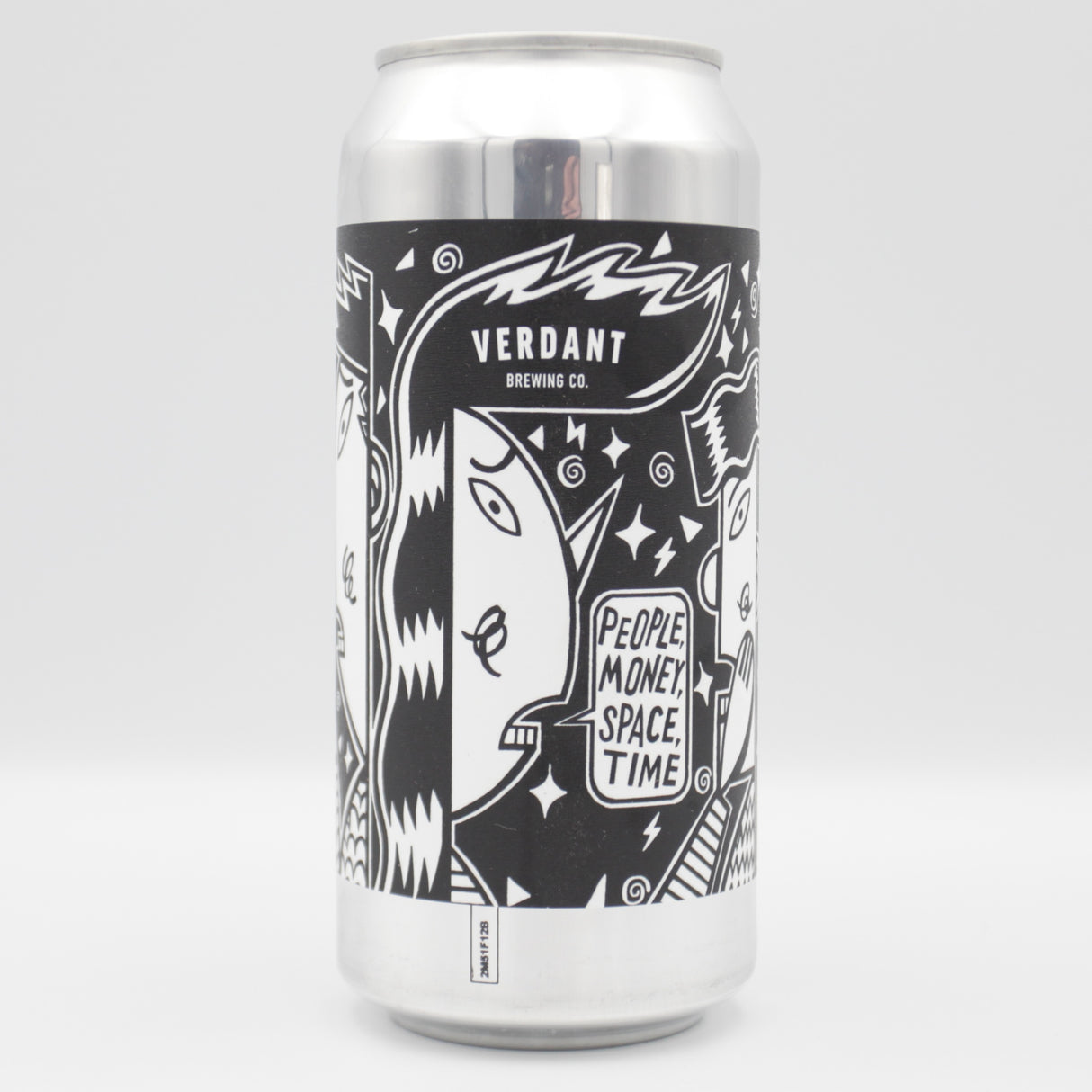 This is a can of Verdant - People Money Space Time - 3.4% (440ml). It is a Session IPA craft beer available to buy from Ghost Whale, voted London's best craft beer shop.