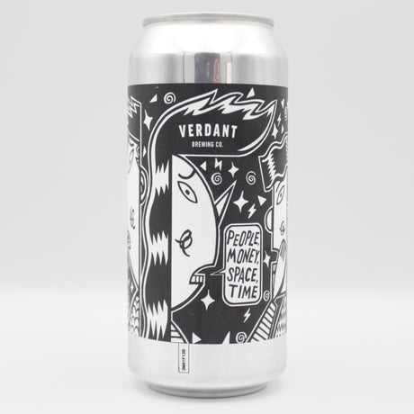 This is a can of Verdant - People Money Space Time - 3.4% (440ml). It is a Session IPA craft beer available to buy from Ghost Whale, voted London's best craft beer shop.