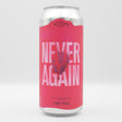 This is a can of The Veil - Never Again - 4.9% (473ml). It is a Gose craft beer available to buy from Ghost Whale, voted London's best craft beer shop.
