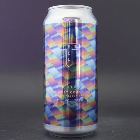 This is a can of Track - Aperture - 7.2% (440ml). It is a IPA craft beer available to buy from Ghost Whale, voted London's best craft beer shop.