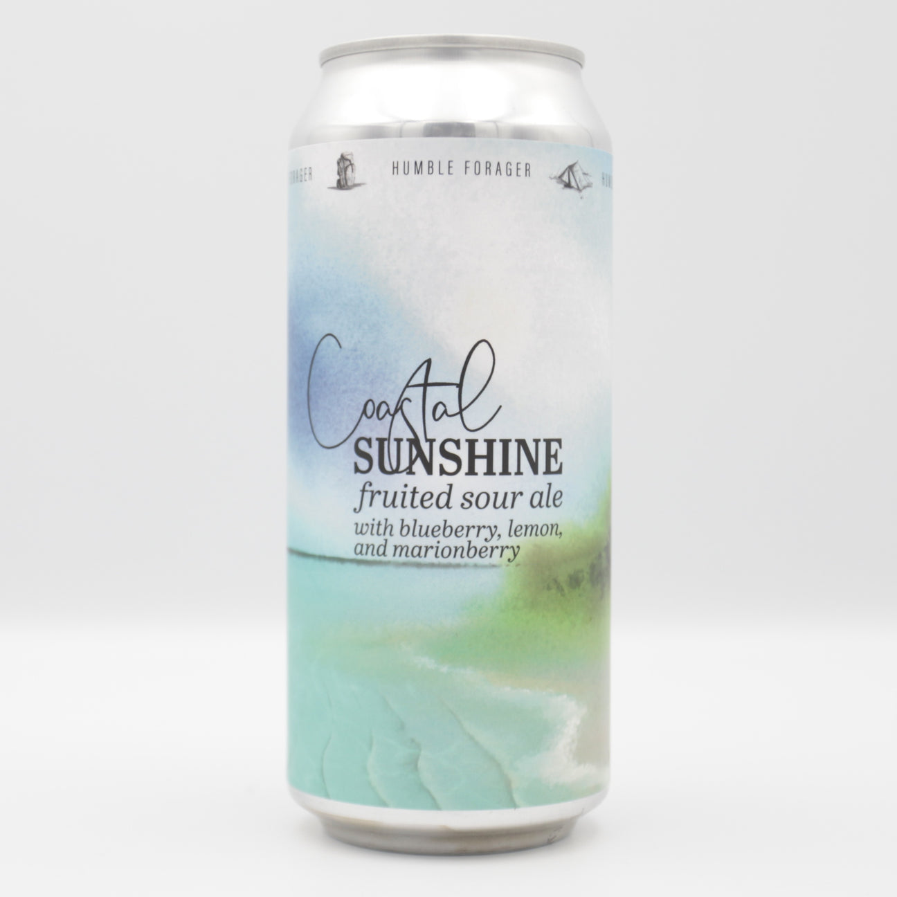 This is a can of Humble Forager - Coastal Sunshine v20 - 6% (473ml). It is a Sour craft beer available to buy from Ghost Whale, voted London's best craft beer shop.