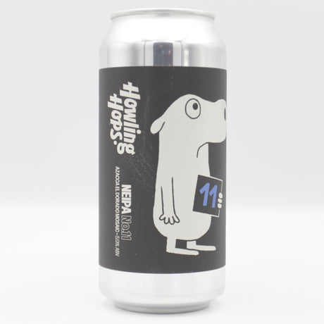 This is a can of Howling Hops - NEIPA No.11 - 5.9% (440ml). It is a IPA craft beer available to buy from Ghost Whale, voted London's best craft beer shop.