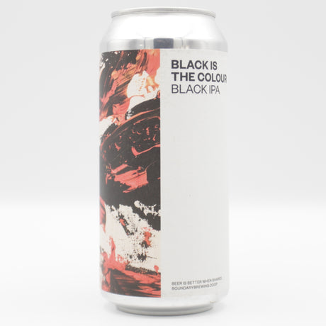 This is a can of Boundary - Black Is The Colour - 6.7% (440ml). It is a IPA craft beer available to buy from Ghost Whale, voted London's best craft beer shop.