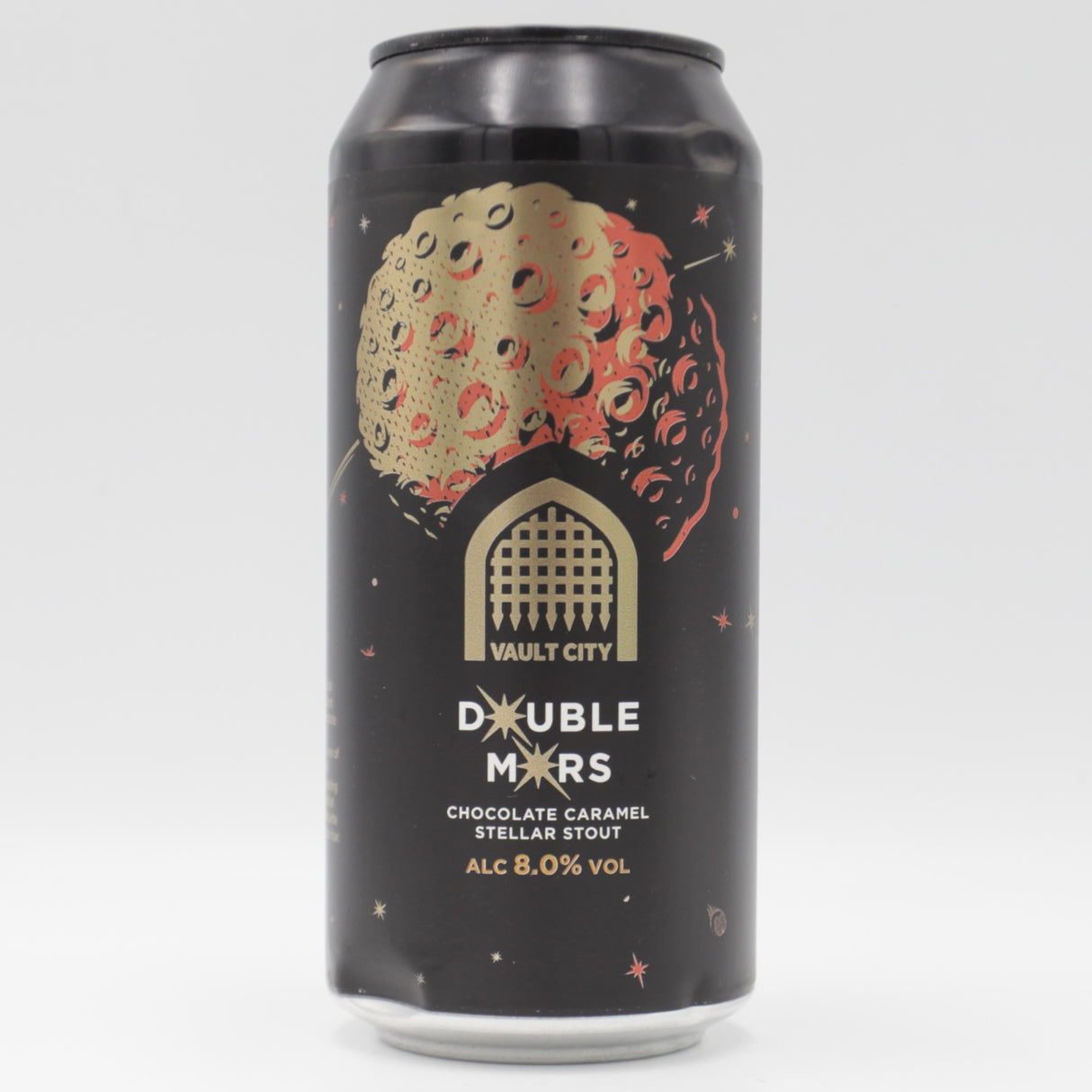 This is a can of Vault City - Double M*rs - 8% (440ml). It is a Imperial Stout / Porter craft beer available to buy from Ghost Whale, voted London's best craft beer shop.
