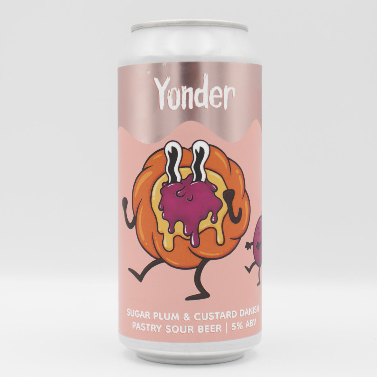 This is a can of Yonder - Sugar Plum & Custard Danish - 5% (440ml). It is a Sour craft beer available to buy from Ghost Whale, voted London's best craft beer shop.
