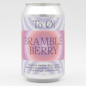This is a can of To Øl - Brombajer (Bramble Berry Sour) - 5% (330ml). It is a Sour craft beer available to buy from Ghost Whale, voted London's best craft beer shop.