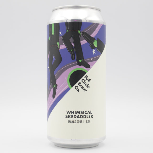 This is a can of Full Circle Brew Co - Whimsical Skedaddler - 4.3% (440ml). It is a Sour craft beer available to buy from Ghost Whale, voted London's best craft beer shop.