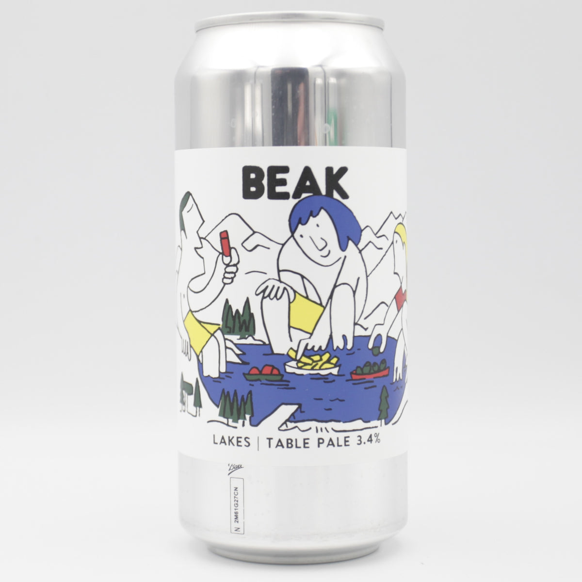This is a can of Beak - Lakes - 3.4% (440ml). It is a Pale Ale craft beer available to buy from Ghost Whale, voted London's best craft beer shop.