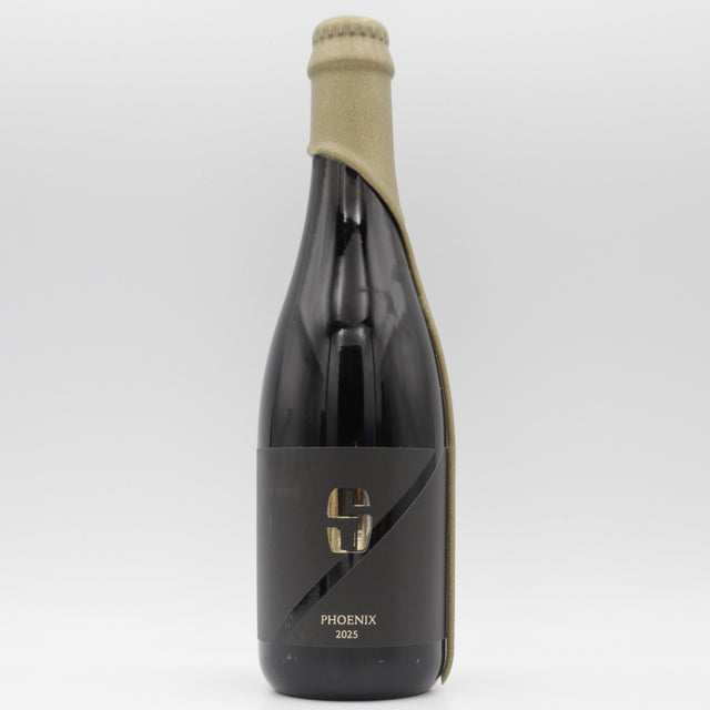 This is a bottle of Salikatt - Phoenix 2025 - 13.8% (375ml). It is a Barley Wine craft beer available to buy from Ghost Whale, voted London's best craft beer shop.