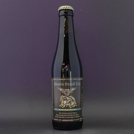 This is a bottle of De Struise - Amaris Grand Cru: Bourbon Whiskey Barrel Aged - 10% (330ml). It is a Belgian Style craft beer available to buy from Ghost Whale, voted London's best craft beer shop.