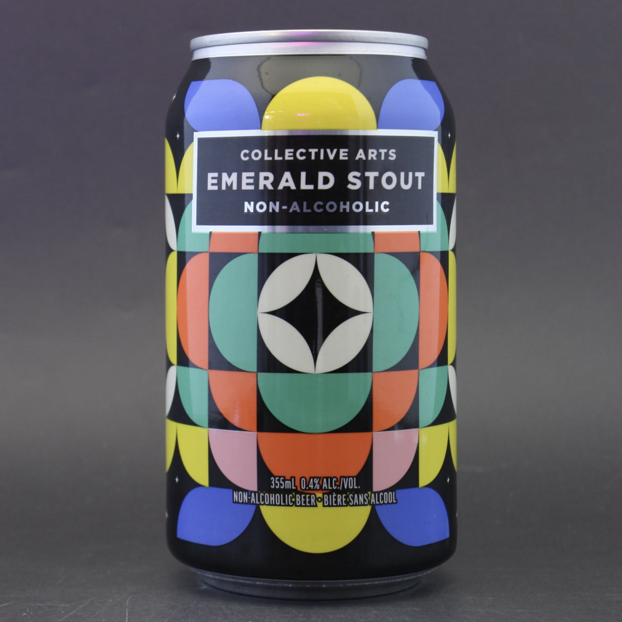 This is a can of Collective Arts - Emerald Stout: Non Alcoholic - 0.4% (355ml). It is a Stout / Porter craft beer available to buy from Ghost Whale, voted London's best craft beer shop.