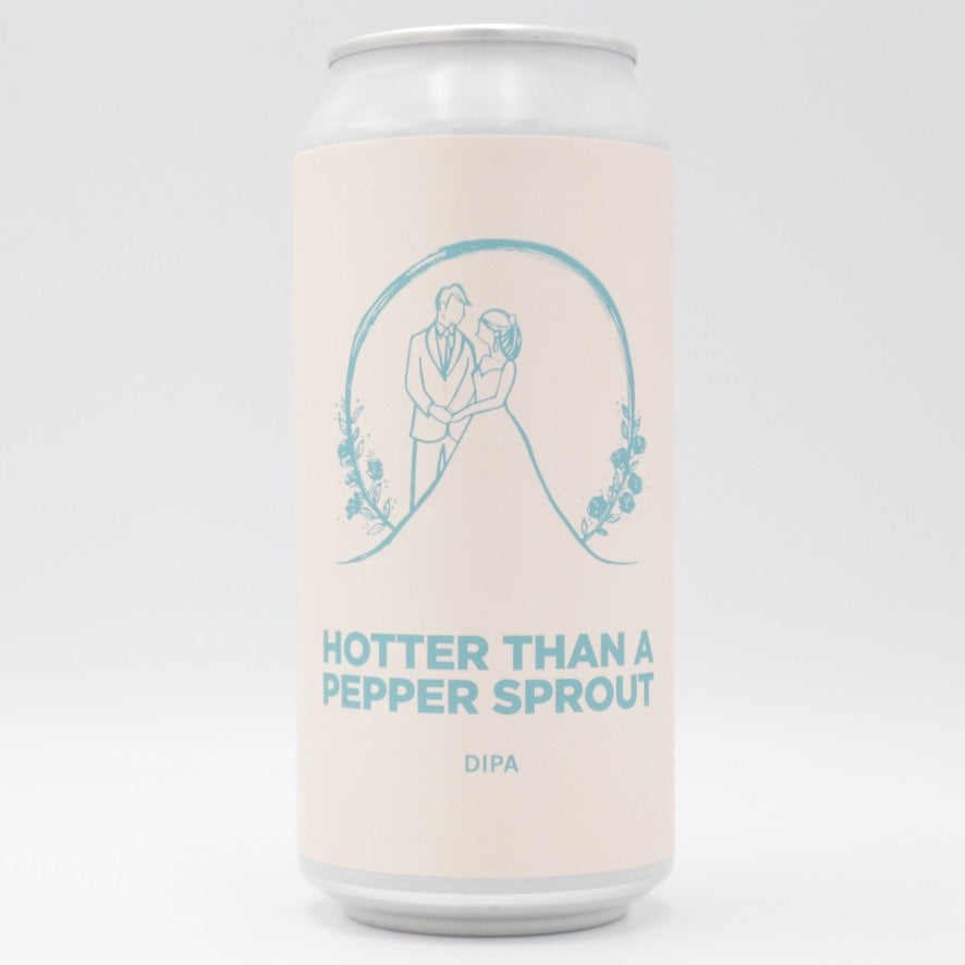 This is a can of Pomona Island - Hotter Than A Pepper Sprout - 8% (440ml). It is a Double IPA craft beer available to buy from Ghost Whale, voted London's best craft beer shop.