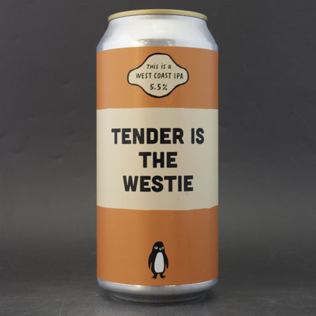 This is a can of Pretty Decent - Tender Is The Westie - 5.5% (440ml). It is a IPA craft beer available to buy from Ghost Whale, voted London's best craft beer shop.