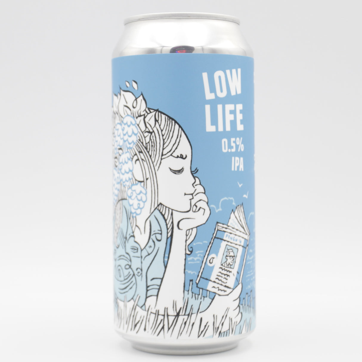 This is a can of Burning Sky / We Can Be Friends - Low Life - 0.5% (440ml). It is a Pale Ale craft beer available to buy from Ghost Whale, voted London's best craft beer shop.