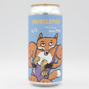 This is a can of Pretty Decent - Musclefox - 4.7% (440ml). It is a Pale Ale craft beer available to buy from Ghost Whale, voted London's best craft beer shop.
