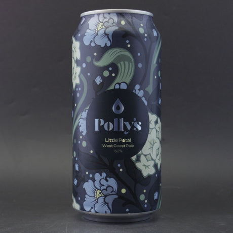 This is a can of Polly's Brew Co - Little Petal - 5.2% (440ml). It is a Pale Ale craft beer available to buy from Ghost Whale, voted London's best craft beer shop.