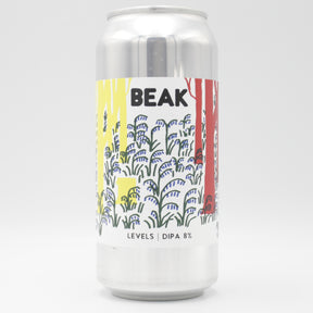 This is a can of Beak - Levels - 8% (440ml). It is a Double IPA craft beer available to buy from Ghost Whale, voted London's best craft beer shop.