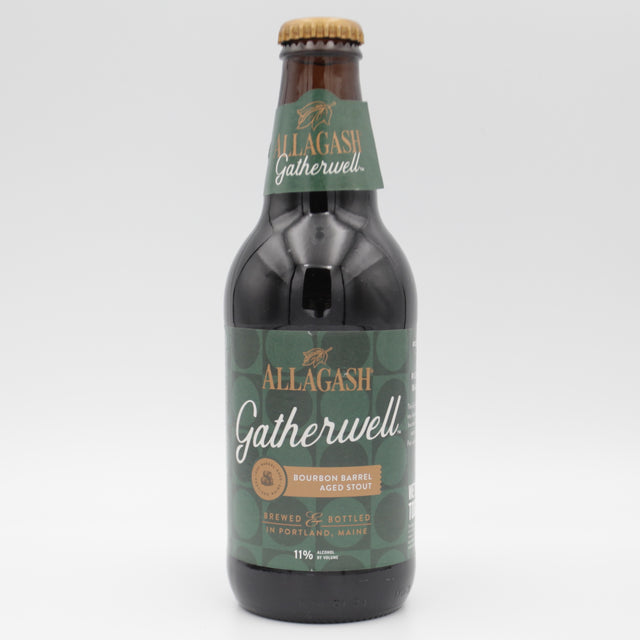This is a bottle of Allagash - Gatherwell - 11% (355ml). It is a Imperial Stout / Porter craft beer available to buy from Ghost Whale, voted London's best craft beer shop.