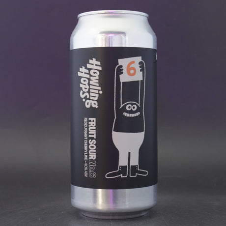 This is a can of Howling Hops - Fruit Sour No.6: Redcurrant, Cherry & Lime - 4.5% (440ml). It is a Sour craft beer available to buy from Ghost Whale, voted London's best craft beer shop.
