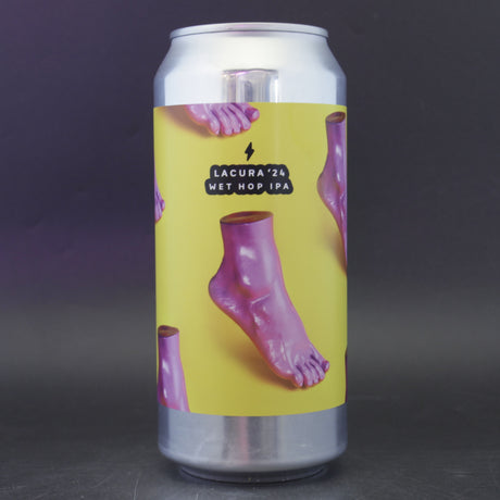 This is a can of Garage Beer Co - Lacura '24 - 7% (440ml). It is a IPA craft beer available to buy from Ghost Whale, voted London's best craft beer shop.