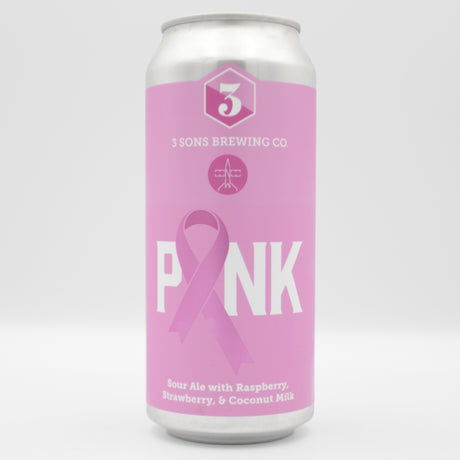 This is a can of 3 Sons / Elm Eleven - Pink - 5.5% (473ml). It is a Sour craft beer available to buy from Ghost Whale, voted London's best craft beer shop.