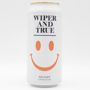This is a can of Wiper And True - Delight - 4% (440ml). It is a Pale Ale craft beer available to buy from Ghost Whale, voted London's best craft beer shop.