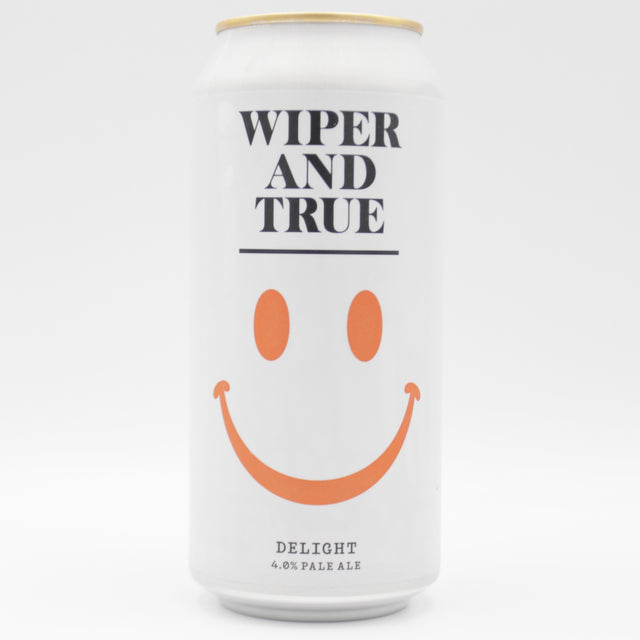 This is a can of Wiper And True - Delight - 4% (440ml). It is a Pale Ale craft beer available to buy from Ghost Whale, voted London's best craft beer shop.
