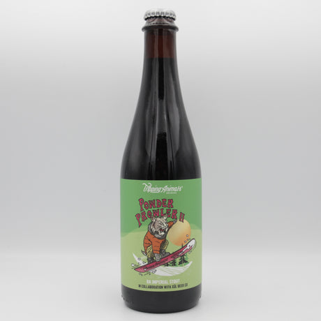 This is a bottle of Tripping Animals / Xul - Powder Prowler II - 14% (500ml). It is a Imperial Stout / Porter craft beer available to buy from Ghost Whale, voted London's best craft beer shop.