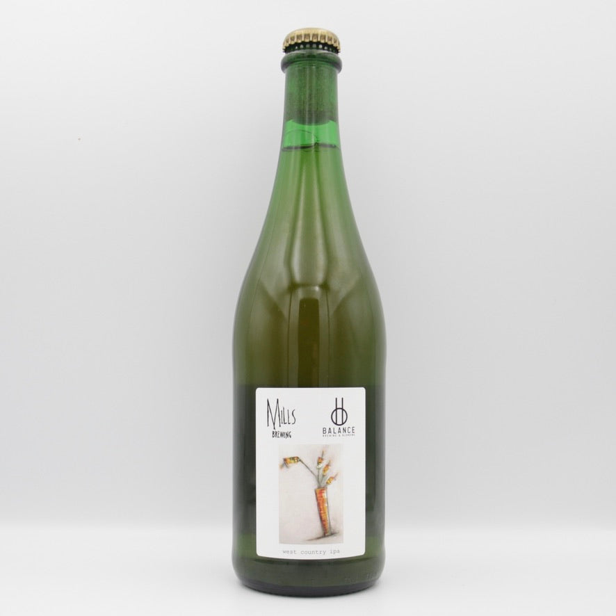 This is a sharing bottle of Mills Brewing / Balance Brewing & Blending - West Country IPA - 7.5% (750ml). It is a Wild Ale craft beer available to buy from Ghost Whale, voted London's best craft beer shop.