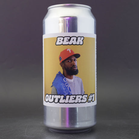 This is a can of Beak Brewery - Outliers #1: Concrete Blues - 5.8% (440ml). It is a Traditional English Ale craft beer available to buy from Ghost Whale, voted London's best craft beer shop.