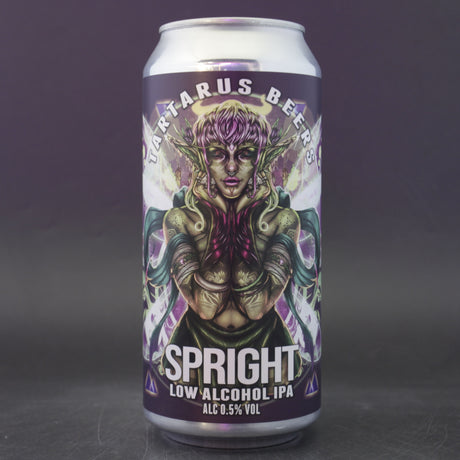 This is a can of Tartarus - Spright - 0.5% (440ml). It is a IPA craft beer available to buy from Ghost Whale, voted London's best craft beer shop.