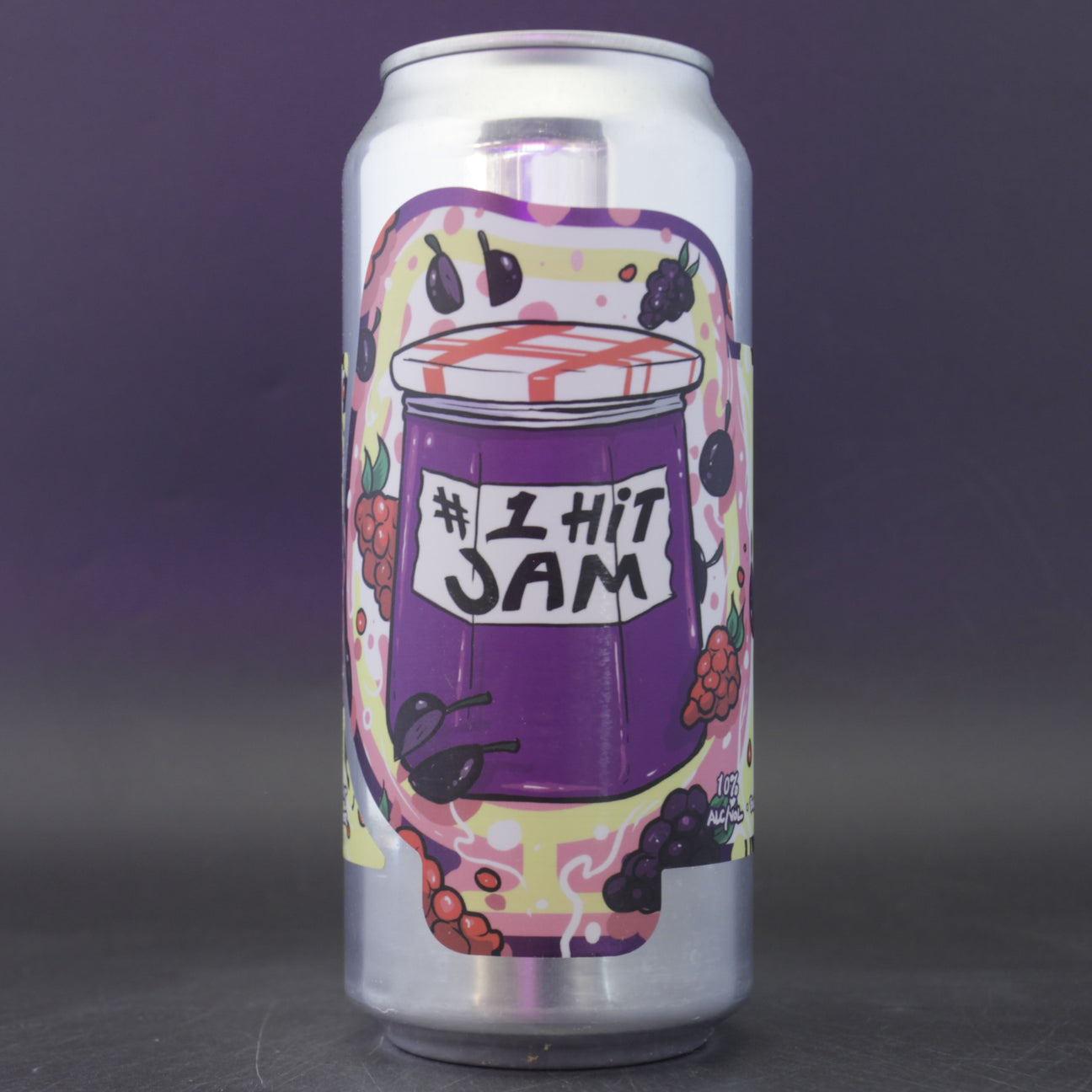 This is a can of Foam - #1 Hit Jam - 10% (473ml). It is a Sour craft beer available to buy from Ghost Whale, voted London's best craft beer shop.