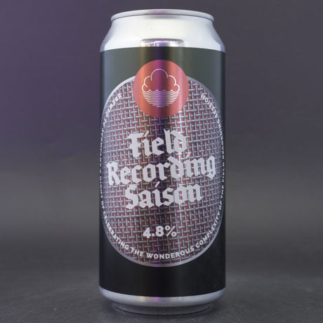 This is a can of Cloudwater - Field Recording Saison - 4.8% (440ml). It is a Saison craft beer available to buy from Ghost Whale, voted London's best craft beer shop.
