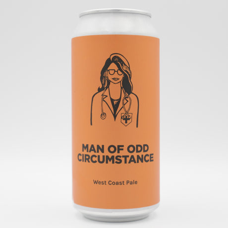 This is a can of Pomona Island - Man Of Odd Circumstance - 5.3% (440ml). It is a Pale Ale craft beer available to buy from Ghost Whale, voted London's best craft beer shop.