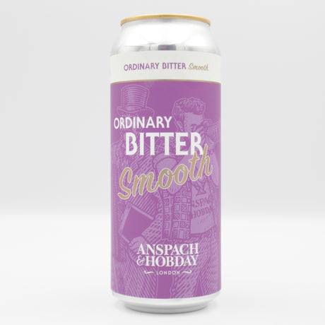 This is a can of Anspach & Hobday - Ordinary Bitter Smooth - 3.4% (470ml). It is a Traditional English Ale craft beer available to buy from Ghost Whale, voted London's best craft beer shop.