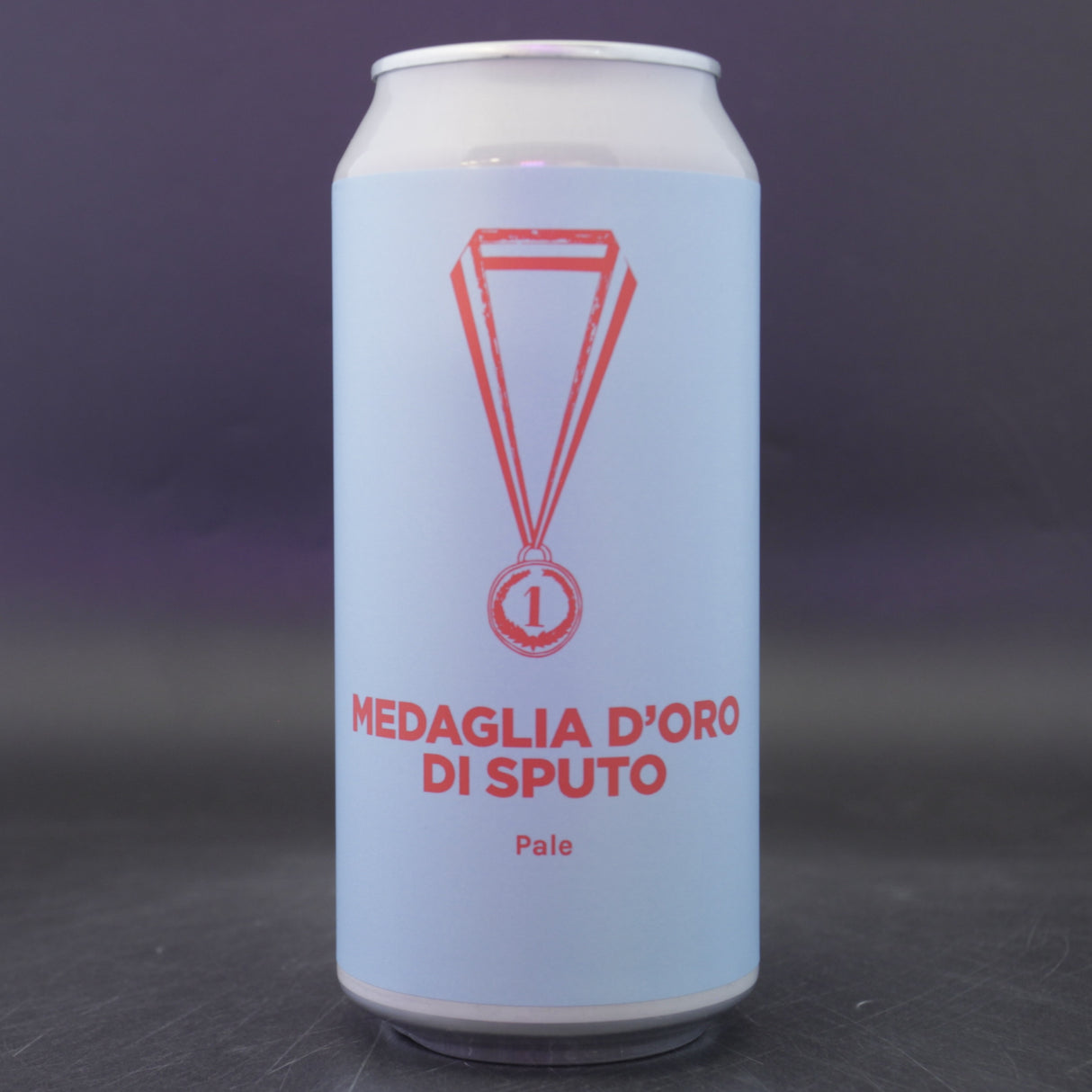 This is a can of Pomona Island - Medaglia D'Oro De Sputo - 5.4% (440ml). It is a Pale Ale craft beer available to buy from Ghost Whale, voted London's best craft beer shop.