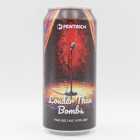 This is a can of Pentrich - Louder Than Bombs - 4.5% (440ml). It is a Pale Ale craft beer available to buy from Ghost Whale, voted London's best craft beer shop.