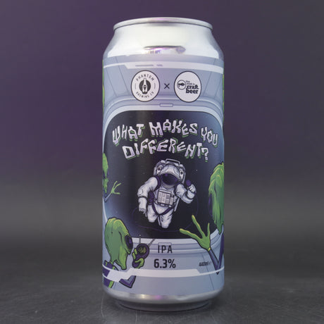 This is a can of Phantom Brewing Co - What Makes You Different? - 6.3% (440ml). It is a IPA craft beer available to buy from Ghost Whale, voted London's best craft beer shop.