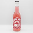 This is a bottle of Red Fin Cider - Meloncherry Cider - 3.4%. It is a  craft cider available to buy from Ghost Whale, voted London's best craft beer shop.
