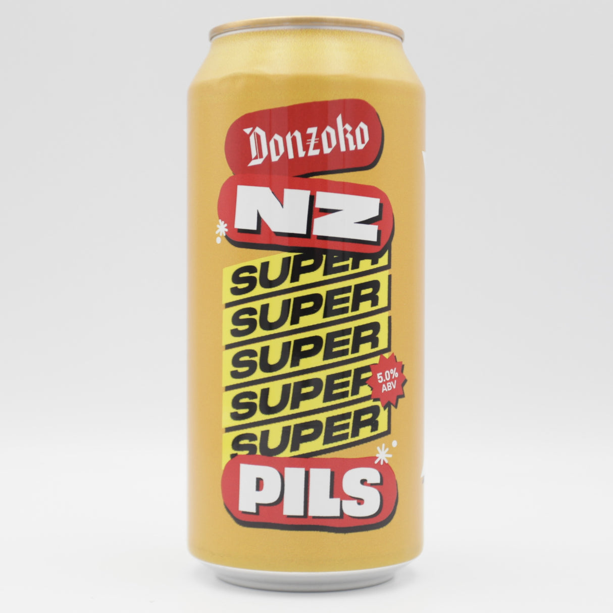 This is a can of Donzoko - NZ Super Pils - 5% (440ml). It is a Lager / Pilsner / Kölsch craft beer available to buy from Ghost Whale, voted London's best craft beer shop.