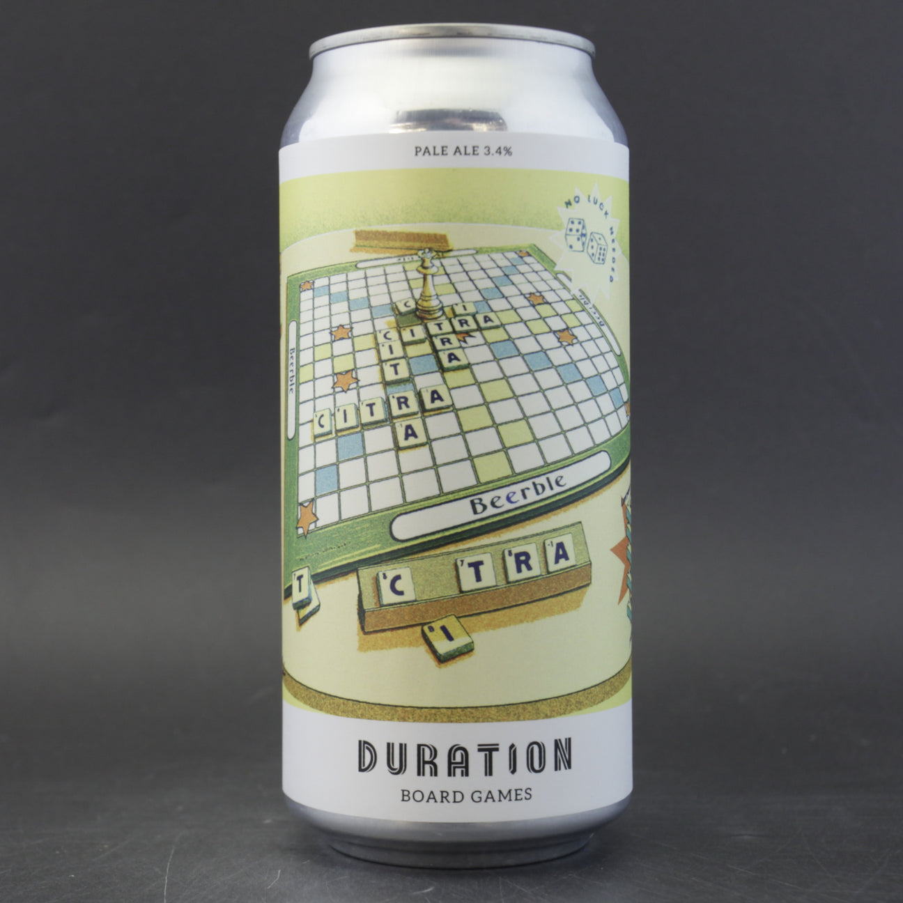 This is a can of Duration - Board Games - 3.4% (440ml). It is a Session IPA craft beer available to buy from Ghost Whale, voted London's best craft beer shop.