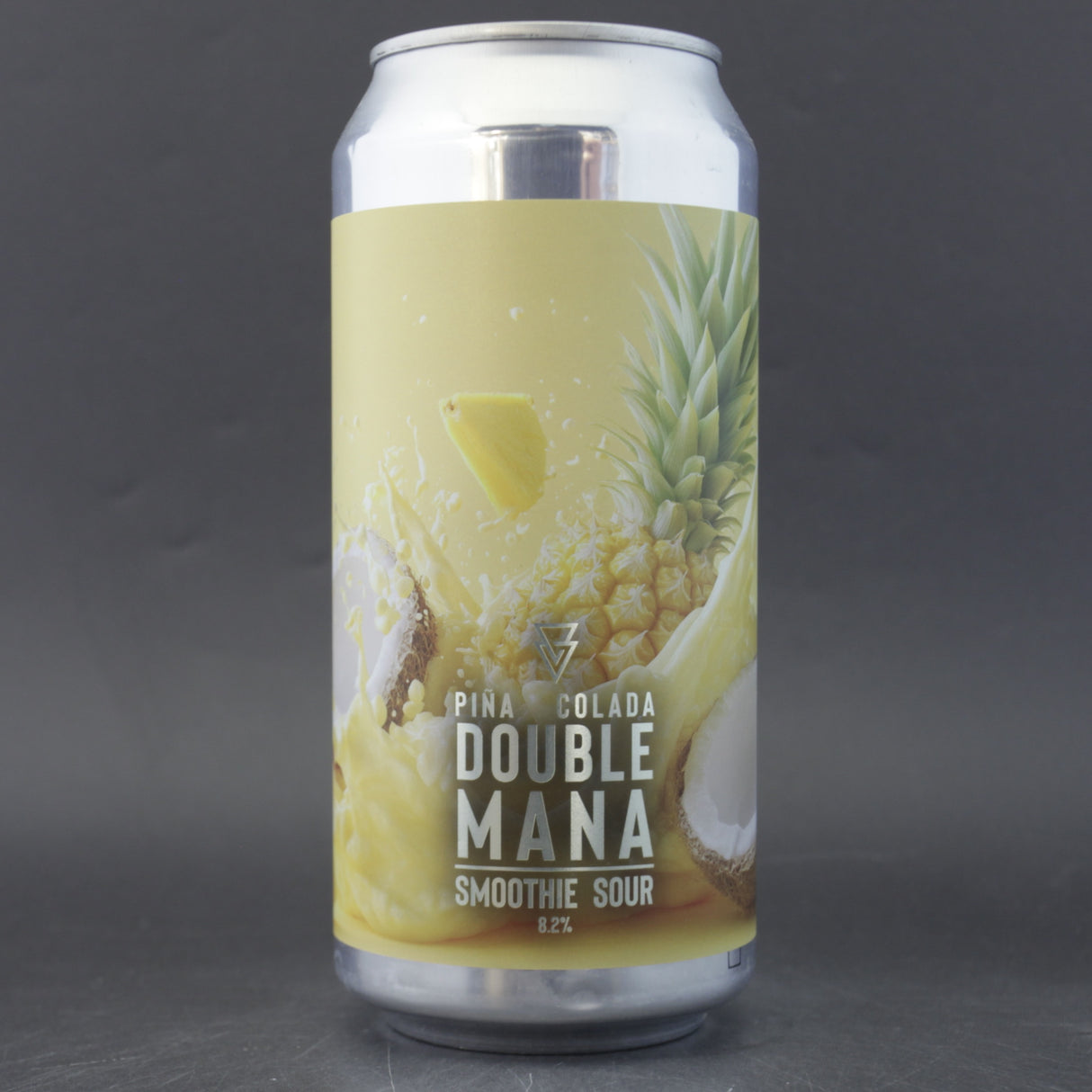 This is a can of Azvex - Double Mana: Pina Colada Smoothie Sour - 8.2% (440ml). It is a Sour craft beer available to buy from Ghost Whale, voted London's best craft beer shop.