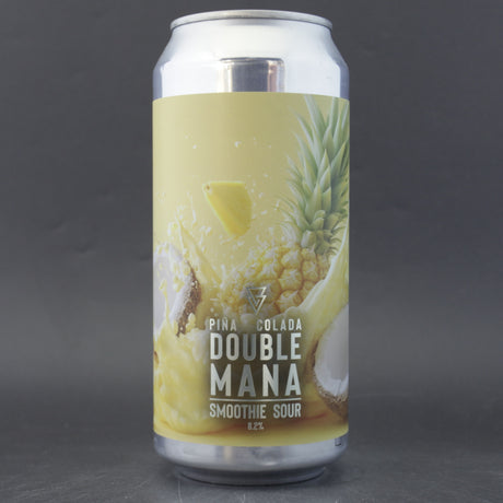 This is a can of Azvex - Double Mana: Pina Colada Smoothie Sour - 8.2% (440ml). It is a Sour craft beer available to buy from Ghost Whale, voted London's best craft beer shop.
