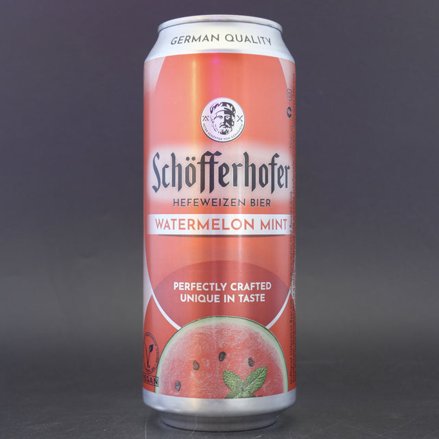 This is a can of Schöfferhofer - Watermelon Radler - 2.5% (500ml). It is a Radler craft beer available to buy from Ghost Whale, voted London's best craft beer shop.