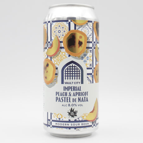 This is a can of Vault City - Imperial Pastel De Nata - 8% (440ml). It is a Sour craft beer available to buy from Ghost Whale, voted London's best craft beer shop.