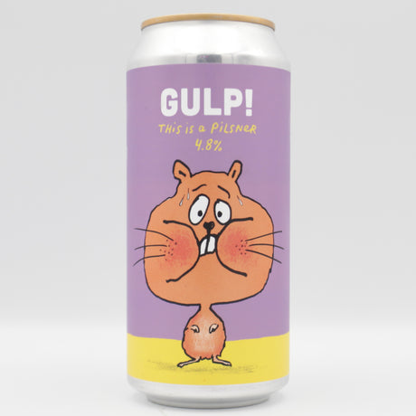 This is a can of Pretty Decent - Gulp! - 4.8% (440ml). It is a Lager / Pilsner / Kölsch craft beer available to buy from Ghost Whale, voted London's best craft beer shop.