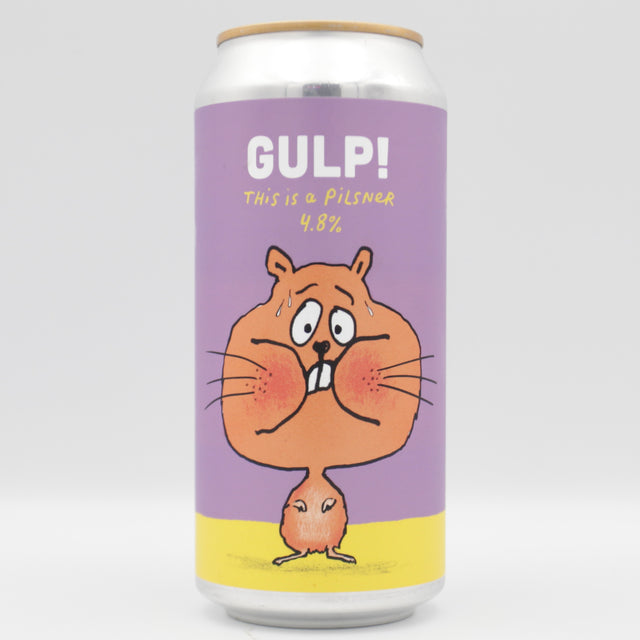 This is a can of Pretty Decent - Gulp! - 4.8% (440ml). It is a Lager / Pilsner / Kölsch craft beer available to buy from Ghost Whale, voted London's best craft beer shop.